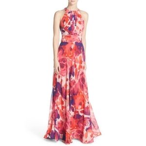 Eliza J. Red Floral Maxi Dress